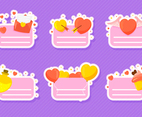 Colorful Valentine's Day Heart Sticker Collection