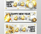 Set of Happy New Year Banners