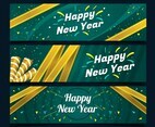 Luxury Gold New Year Confetti Banner