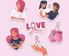 Seet of Breast Cancer Awarness Sticker