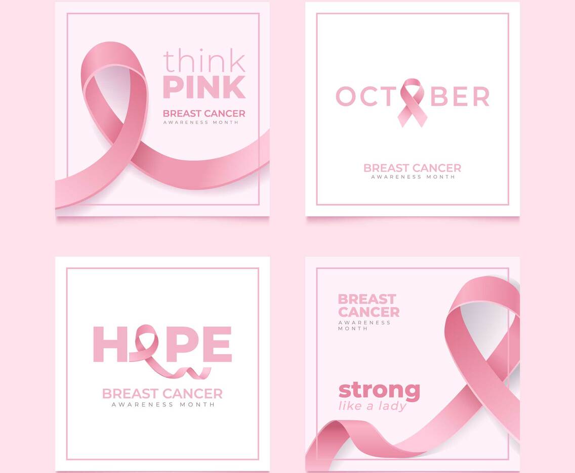 Set of Breast Cancer Awareness Card