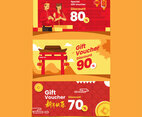 Set of Chinese New Year Gift Voucher Collection