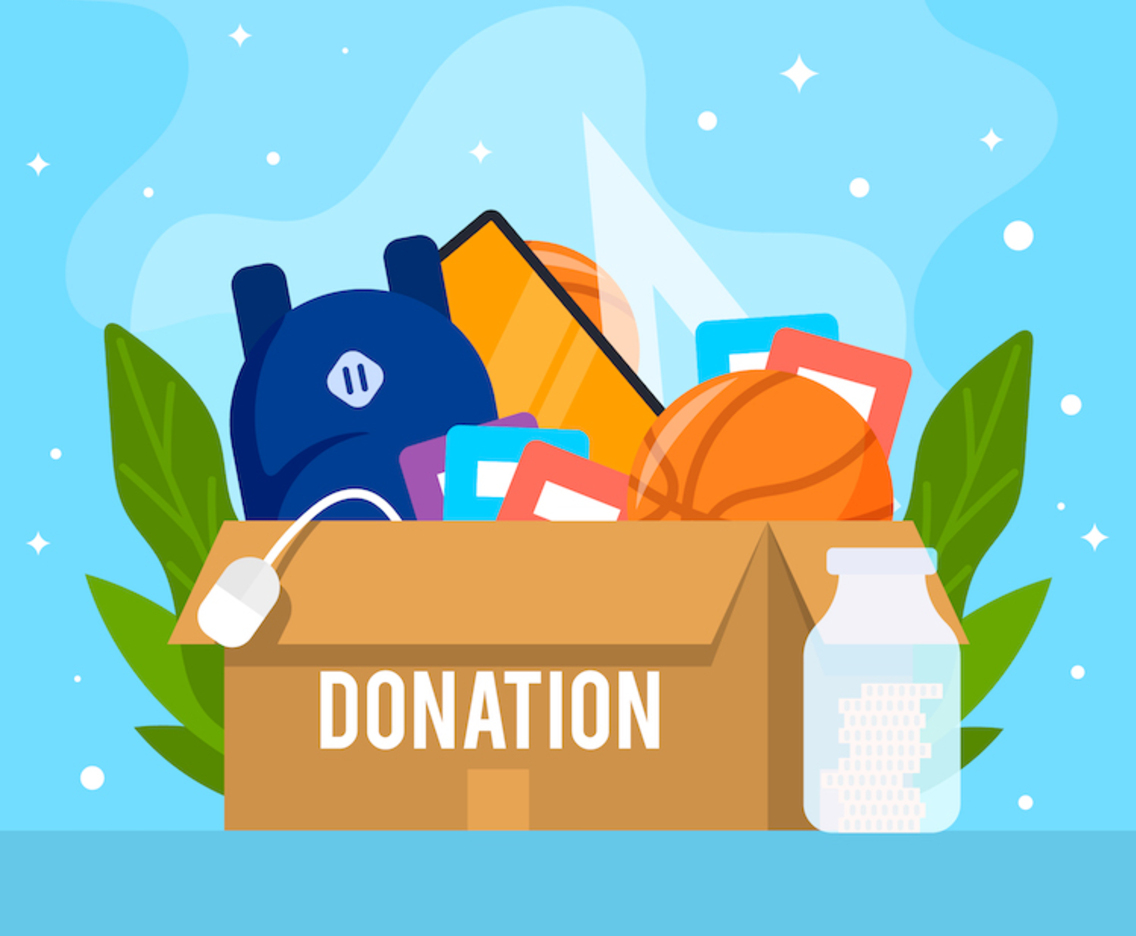 Flat Donation Stuff Raising Support and Awareness