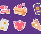 Cute Donation Sticker Collection
