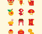 Festive of Chinese New Year Icon Collection