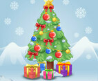Cartoony Christmas Tree Illustration