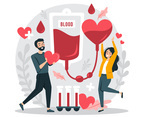 Blood Donation Awareness Concept Illustration