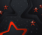 Masculine Red and Black Star Background