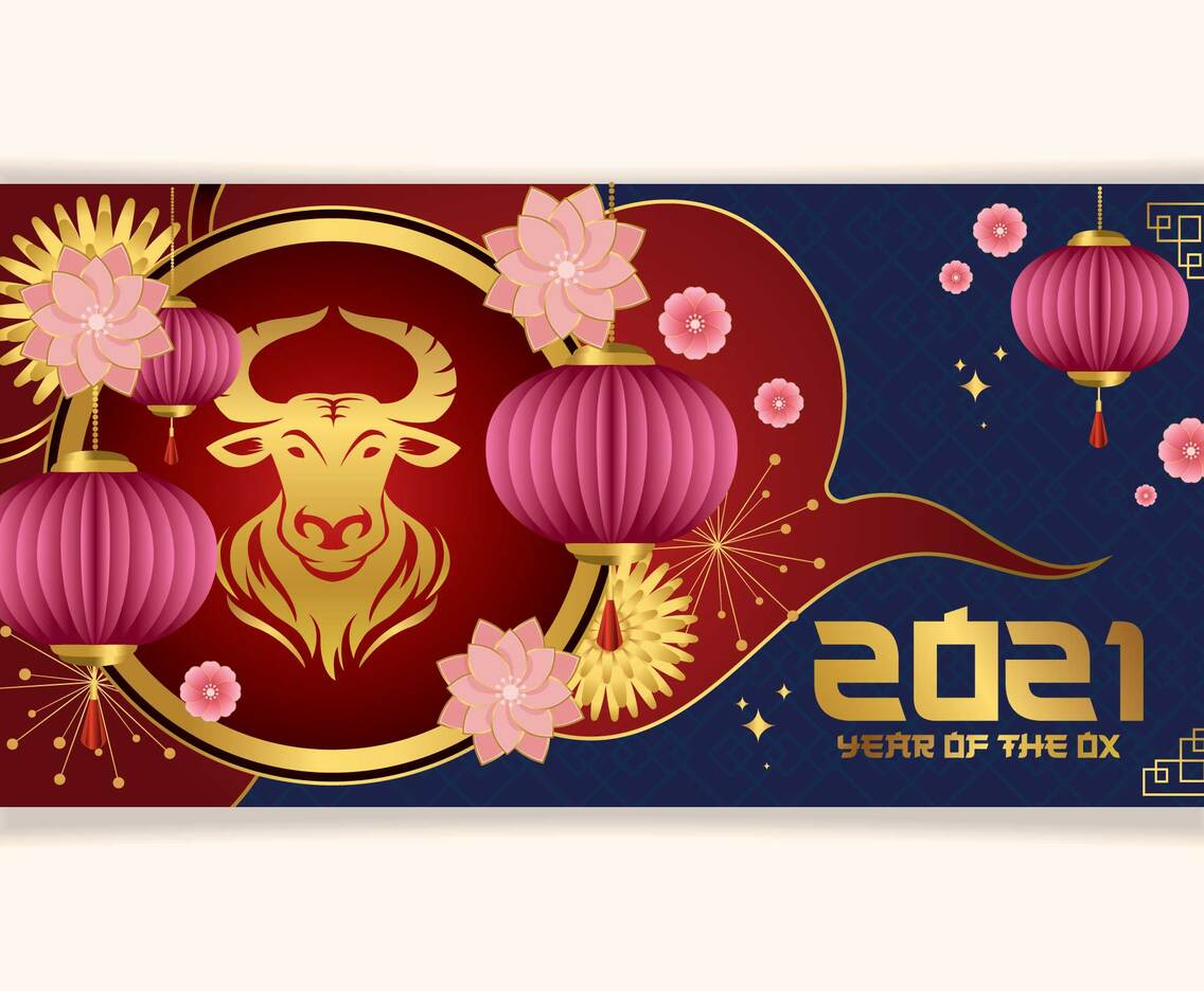 Chinese New Year Card with Elegant Design