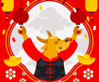 Chinese Ox New Year Background