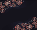 Rose Gold Snowflakes Background