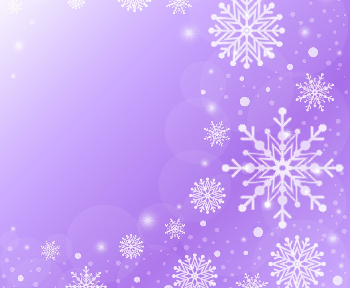 Elegant Gradient Purple Snowflakes Background