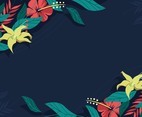 Classic Navy and Red Flower Bloom Background