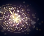 Happy New Year 2021 Sparking Clock Countdown