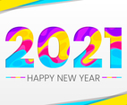 Colorful Abstract Paper Style 2021 New Year