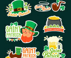 Saint Patrick Leprechaun Sticker Set