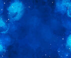 Blue Watercolor Night Sky Background