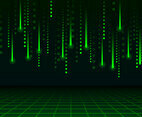 Data Rain Abstract Green Background