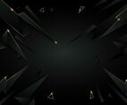 Abstract Black and Gold Polygonal Background
