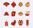 Set of Cute Chinese New Year Icon