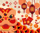 The Lion Dances for Chinese New Year