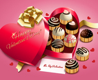 Happy Valentine's Day Chocolate Box Concept