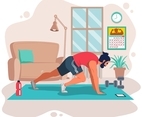 New Year Resolution Healthy Lifestyle With Home Workout