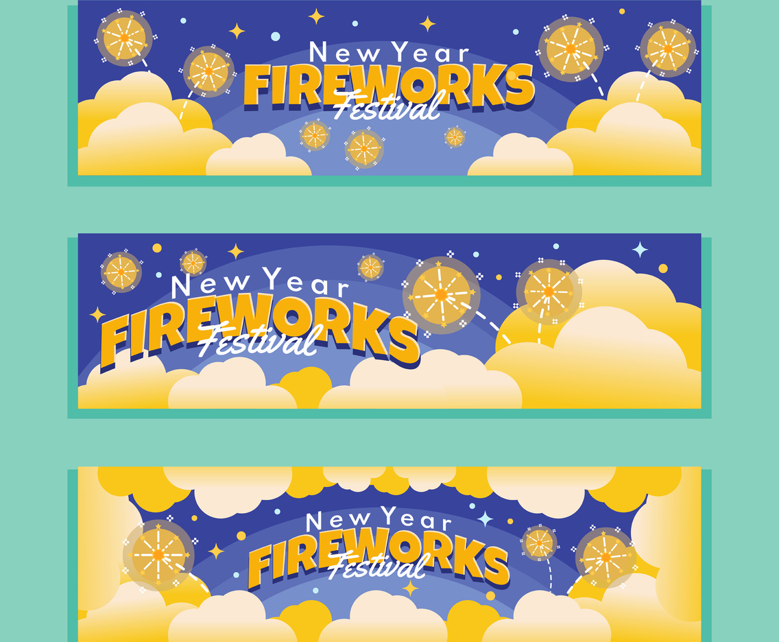 Night Fireworks Festival Web Banner