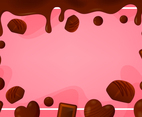 Realistic Valentine Chocolate Background