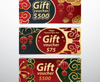 Voucher Gift Card Concept for Chinese New Year