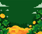 Saint Patrick's Day Sharmrock and Gold background