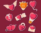 Pack Of Shiny Valentine Hearts