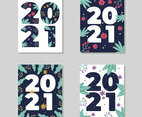 2021 Floral Cards Vector