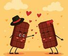 Chocolate Bar Couple Kissing