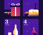 Purple New Year Countdown Card