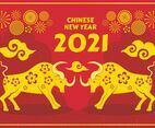 Golden Ox Chinese New Year 2021