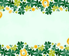 Watercolor Lucky Clovers Background