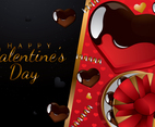 Valentine's Day Background Chocolate Concept