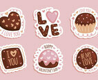 Hand Drawn Chocolate Valentine Stickers