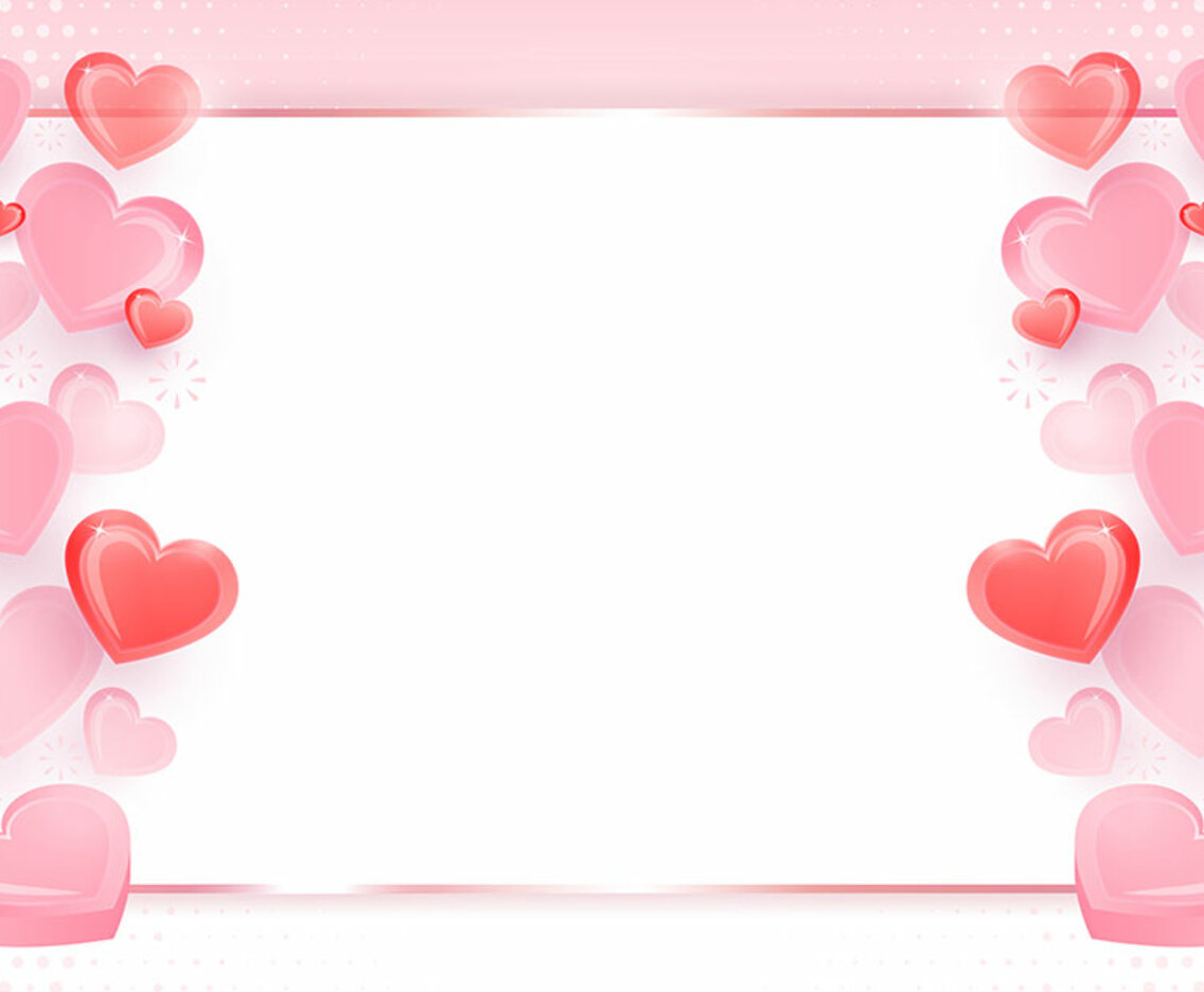 Background with Pink and Red Hearts