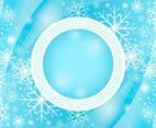 Elegant Gradient Light Blue Snowflakes Background