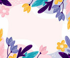 Hand Drawn Colorful Floral Background