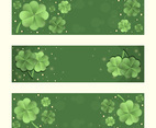 Gradient Green Clover Banner Set