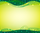 Green Abstract Background with Wave Lines