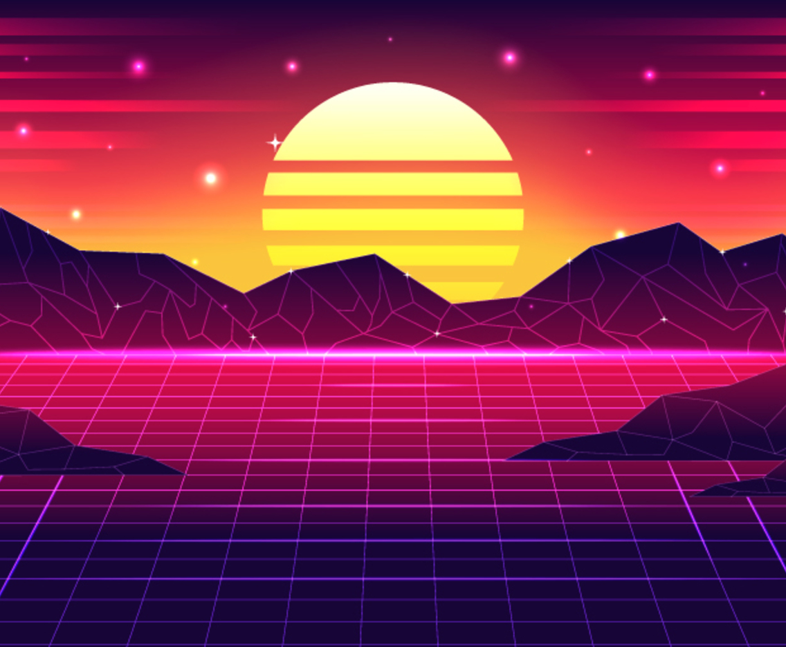 80's Retro Futurism Background