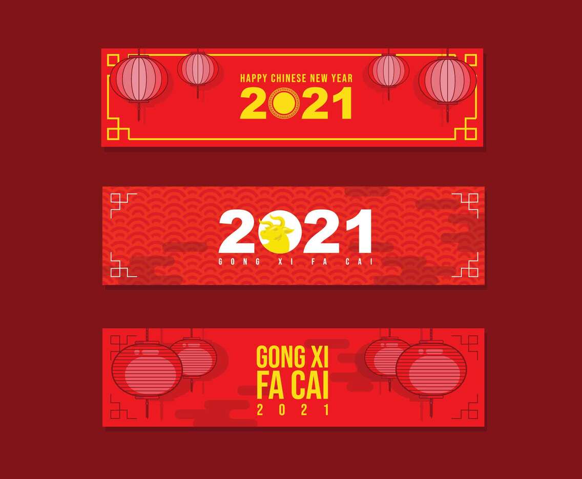 Gong Xi Fa Cai Banner in 2021