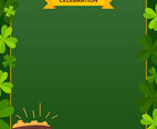 St. Patrick's Day Background with Flag Decorations