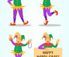 Mardi Gras Jester Character Set