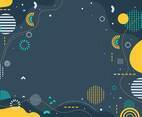Flat Design Background with Abstract Pattern