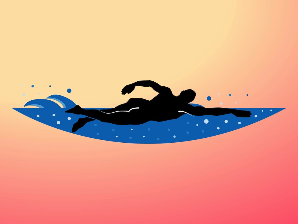 Swimming Man Vector Art Graphics Freevector Com